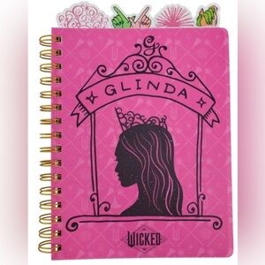 NEW!! Universal’s Wicked Glinda Spiral-Bound Tabbed Journal (Pink)